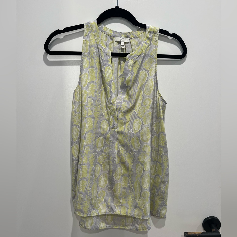 Joie flowy tank 100% silk xs snakeskin print